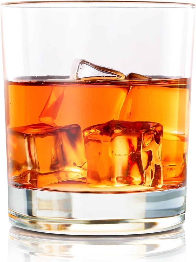 Premium Crystal Old Fashioned Glasses Set - 11 オズ, Set of 4