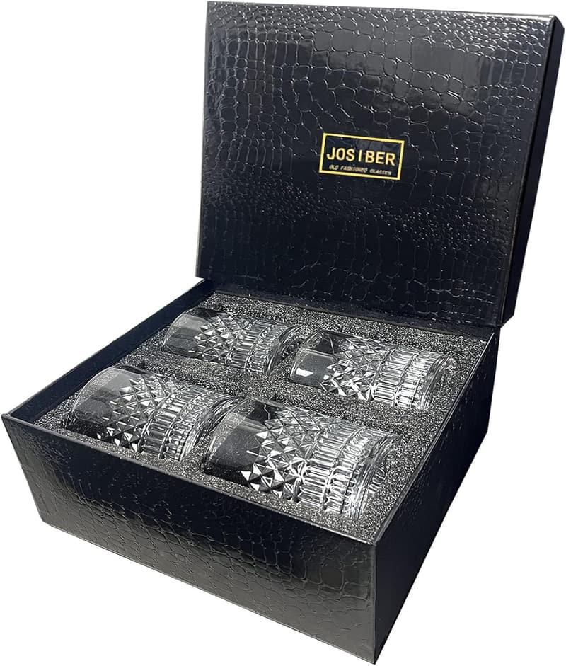Set of 4 Lowball Whiskey Glasses - 11.2 オズ