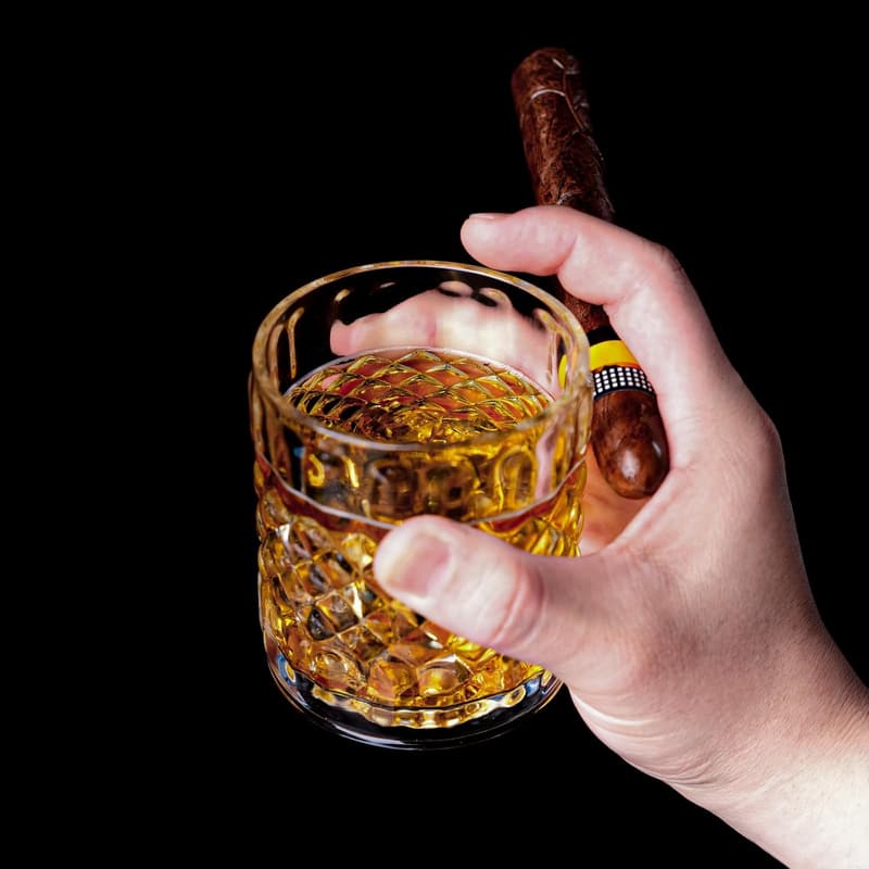 Whiskey Glasses Set of 6 - 11oz Cocktails for Dads & Friends