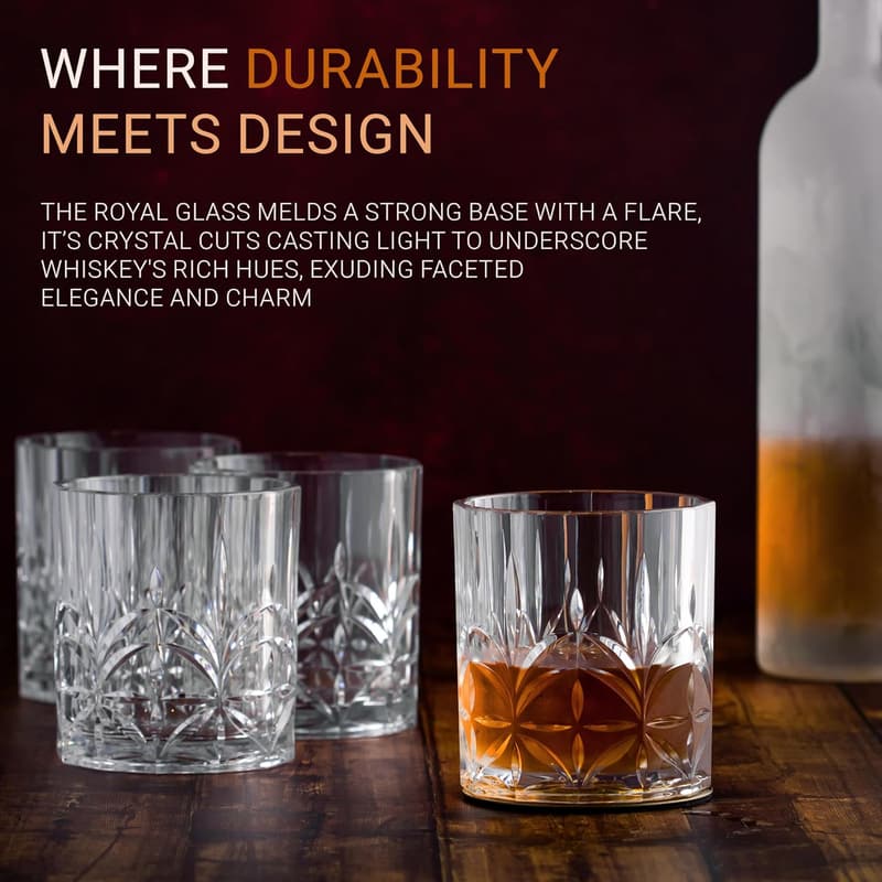 Shatterproof Tritan Whiskey Glasses Set of 4 - 13 オズ