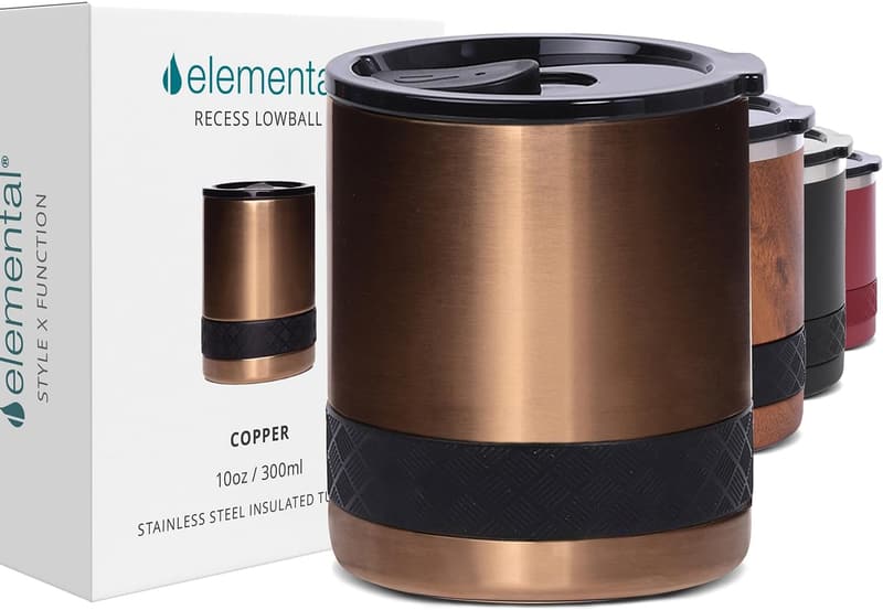 Copper Insulated Lowball Tumbler - 10oz Stainless Steel Cup