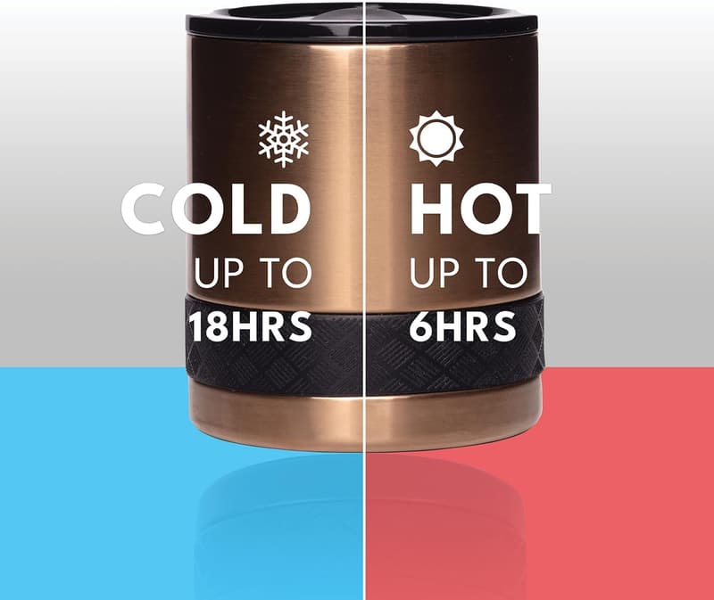 Copper Insulated Lowball Tumbler - 10oz Stainless Steel Cup