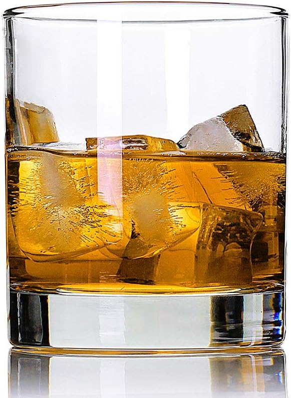 Premium Rock Style Whiskey Glass Set of 2 - 11 oz for Father's Day