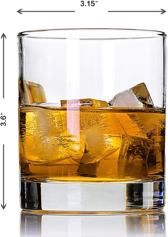 Premium Rock Style Whiskey Glass Set of 2 - 11 oz for Father's Day