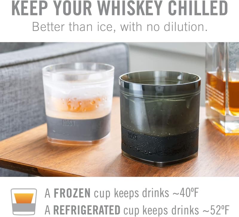 Whiskey Cooling Glass with Silicone Band - Gift for Men