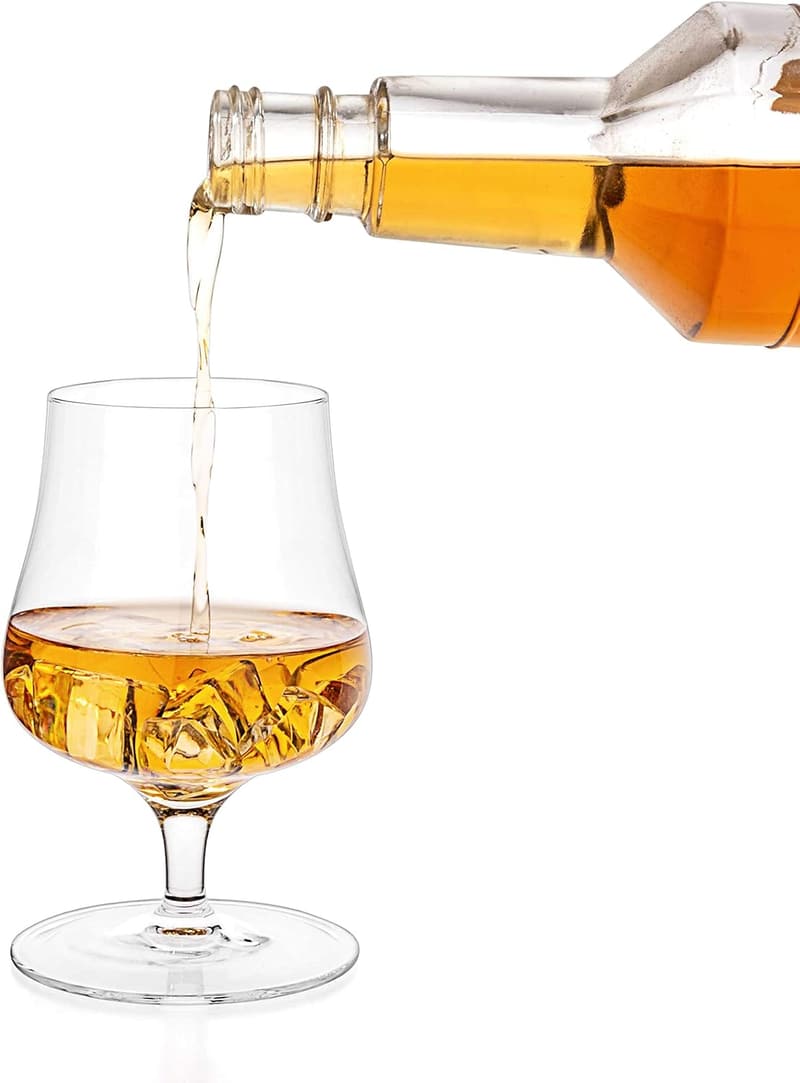 Set of 4 Handcrafted Lead-Free Crystal Snifter Glasses