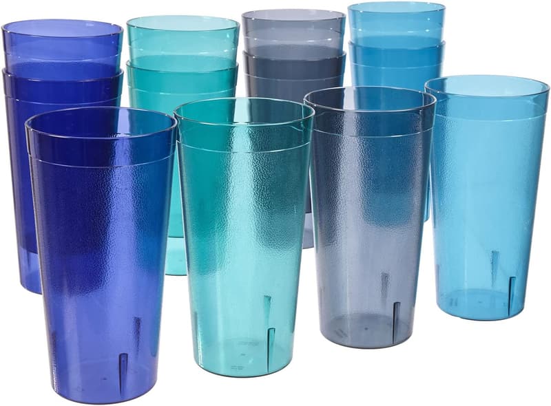Coastal 32 oz BPA-Free Acrylic Tumblers - Set of 12