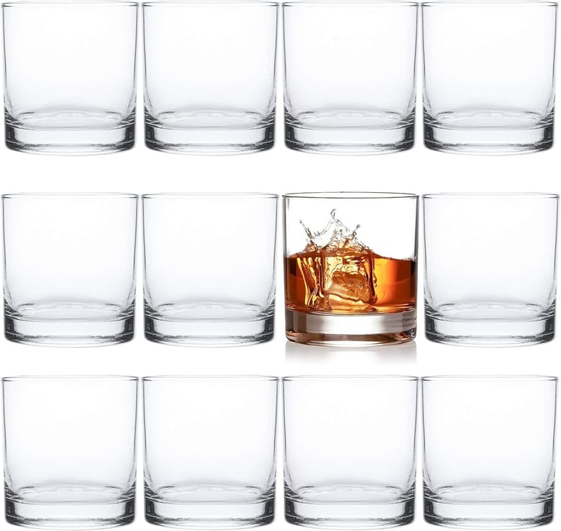 12-Pack 10 oz Old Fashioned Whiskey Glasses