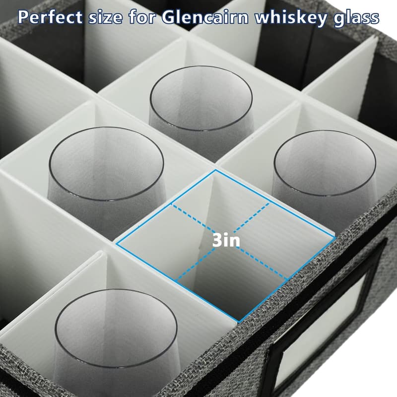 Whiskey Storage Box with 12 Compartments and Padding