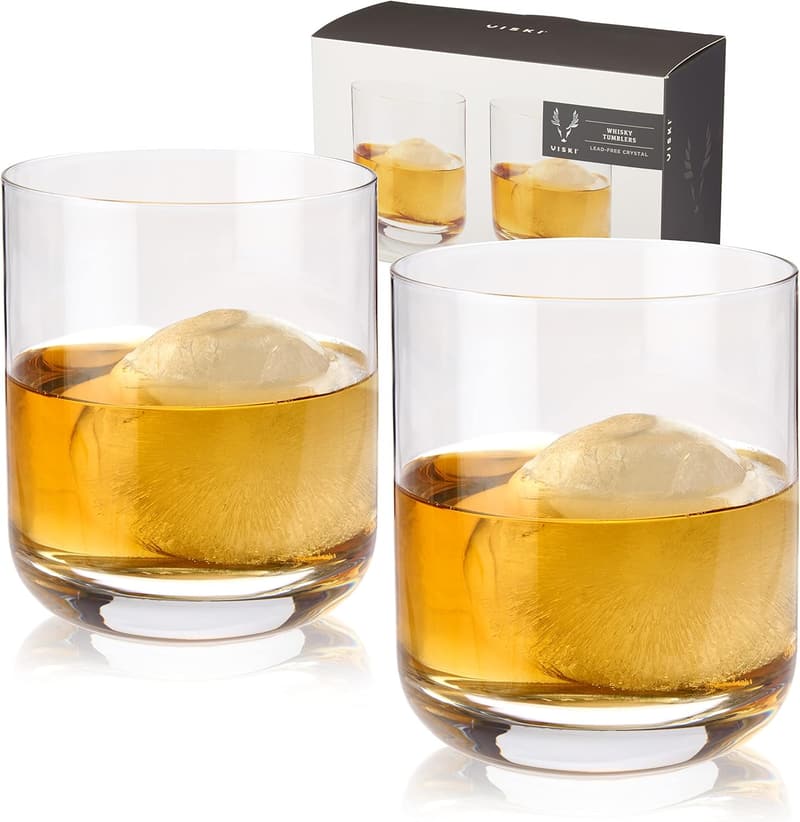 Premium Crystal Whiskey Tumblers Set - 12 oz (Set of 2)