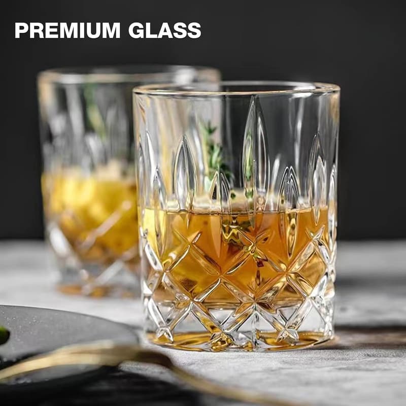 8-Piece Crystal Glassware Set for Cocktails & Whisky