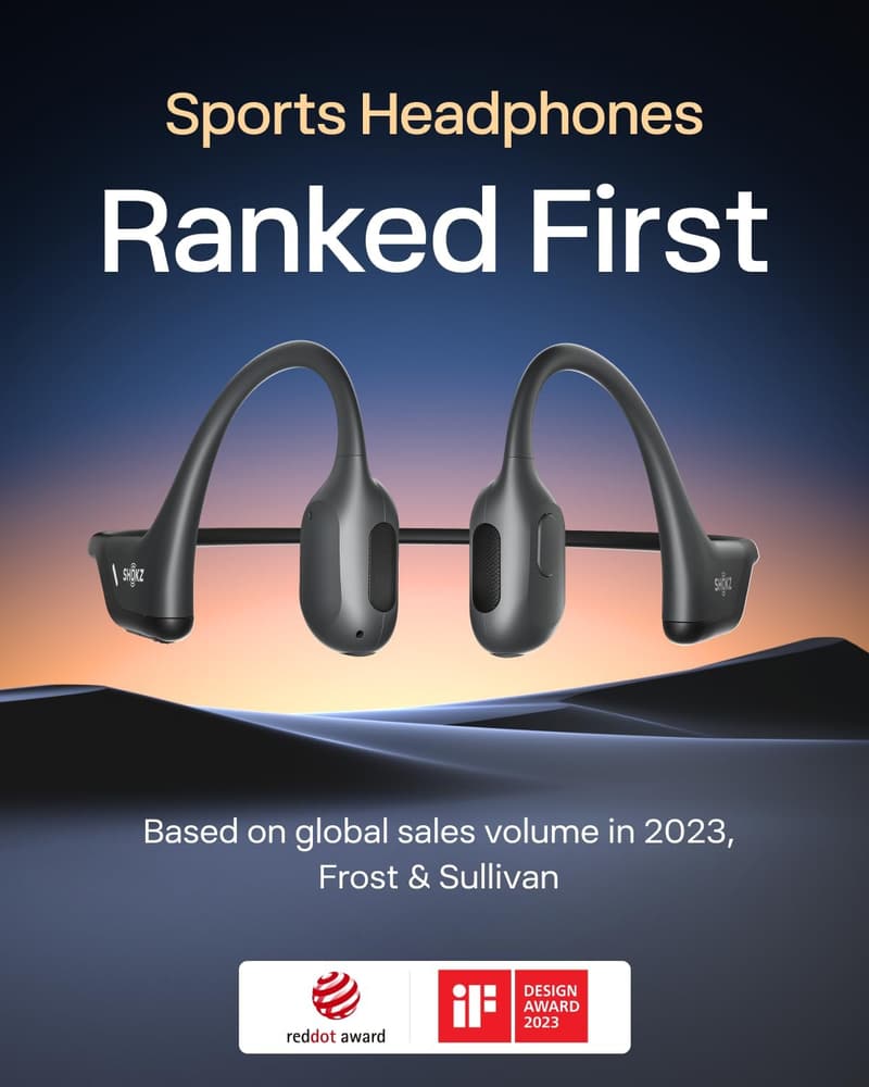 Bone Conduction Sport Headphones - Open-Ear Wireless, Black