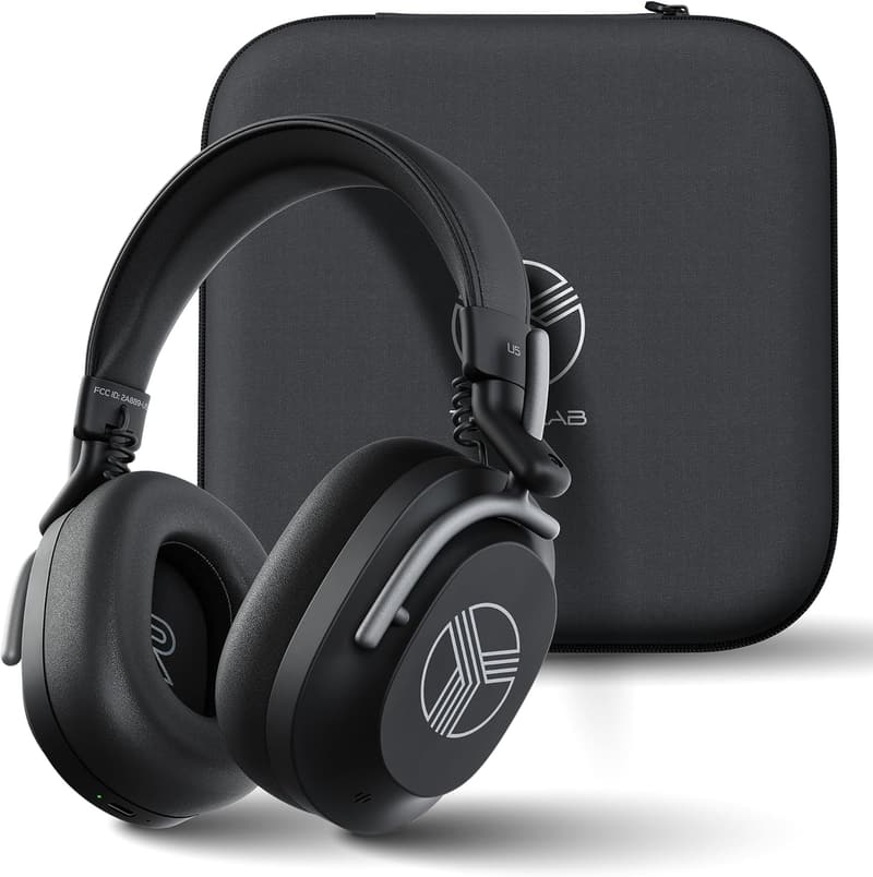 TREBLAB U5 Wireless Noise Cancelling Headphones - 55H Battery, IPX4, Foldable