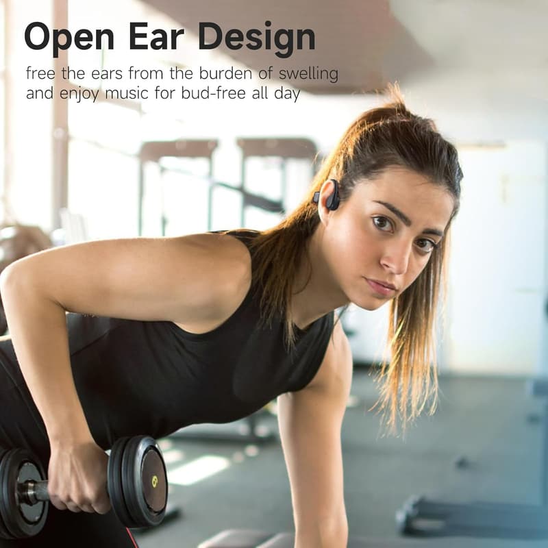 IFECCO Bone Conduction Headphones - Wireless, IPX5 Waterproof, 10H Playtime