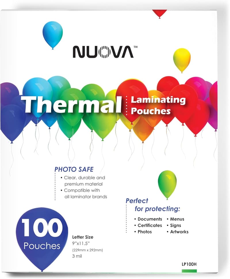 Premium Thermal Laminating Pouches, 9