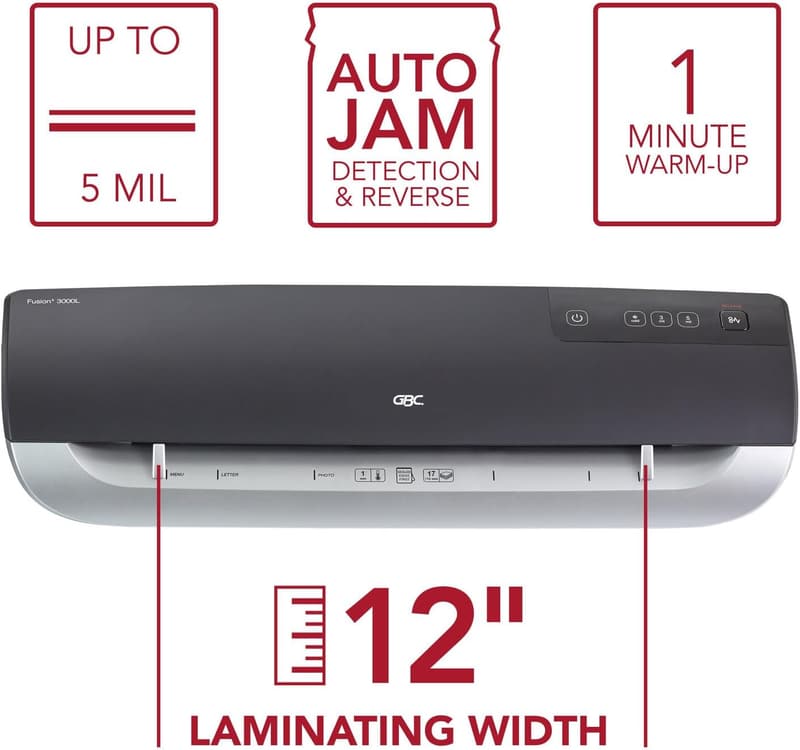 GBC Fusion 3000L 12-Inch Thermal Laminator with 30 Pouches