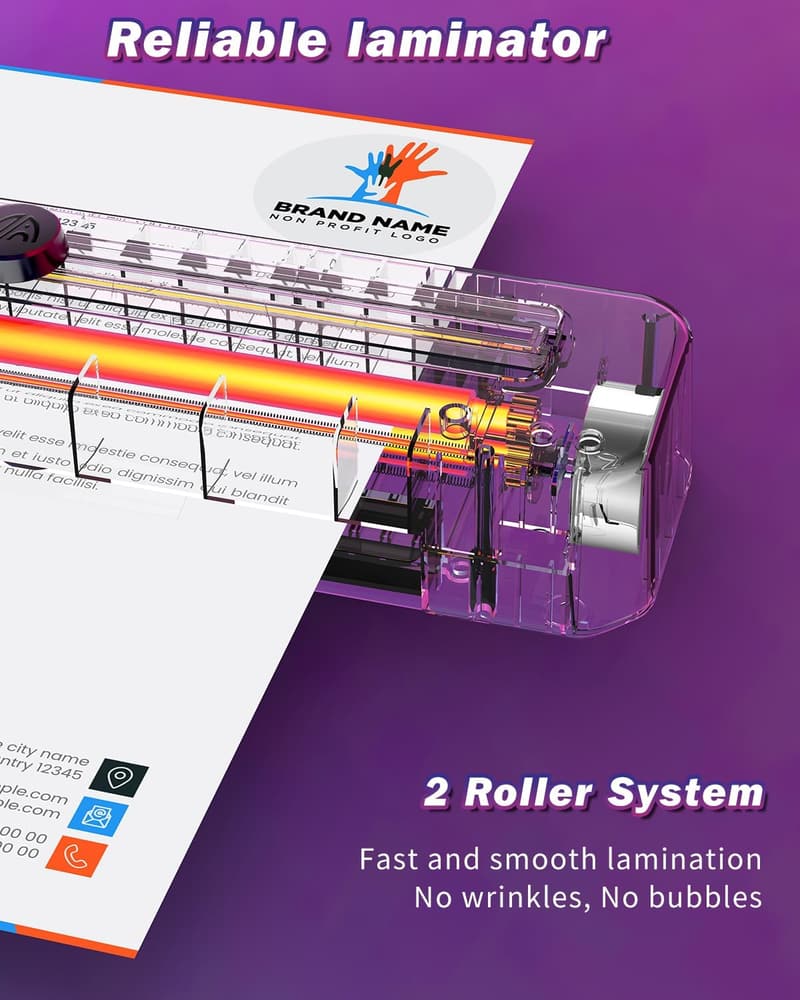 A3 Laminator Machine with 30 Pouches & Built-in Cutter