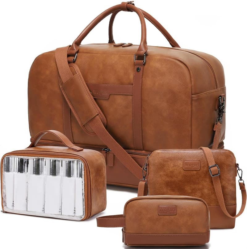 Large Travel Duffel Bag with Shoe Compartment for Women & Men