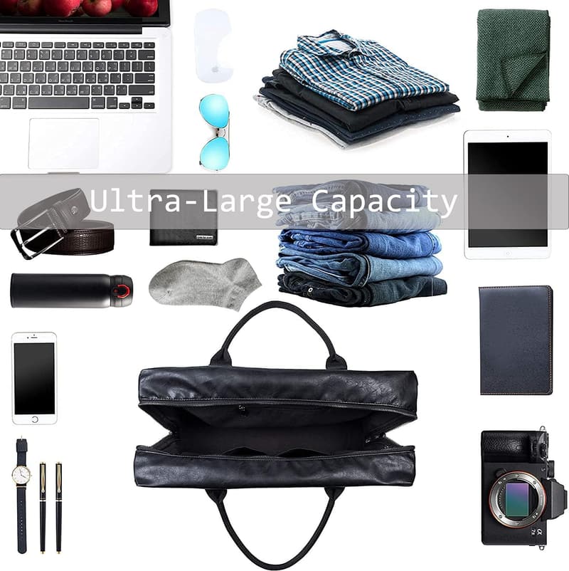 Waterproof Leather Oversized Duffle Bag for Travel