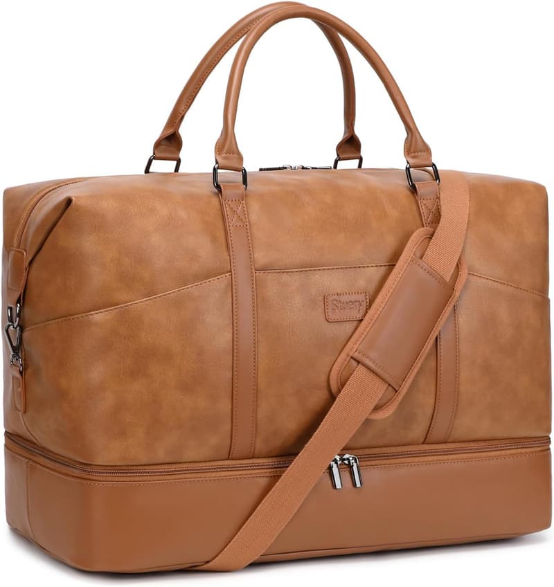 Large Weekender Bag Set for Women with Shoe Compartment
