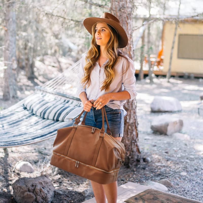 Travel Duffel Bag with Shoe Compartment for Women & Men