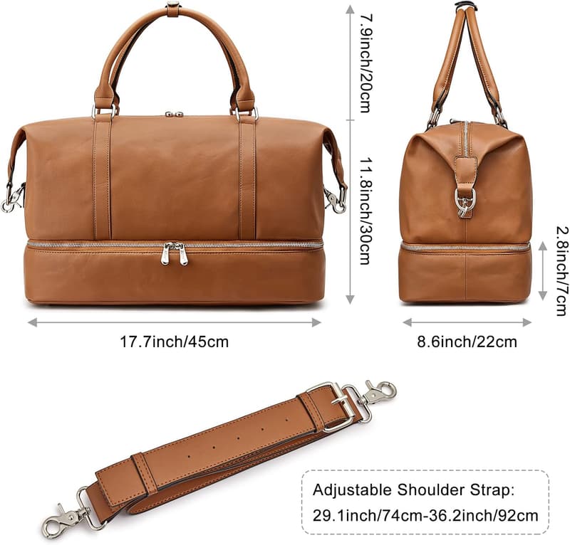 Travel Duffel Bag with Shoe Compartment for Women & Men
