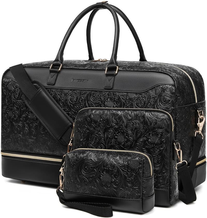 40L Women's Travel Duffle Bag with Toiletry & Shoe Compartment