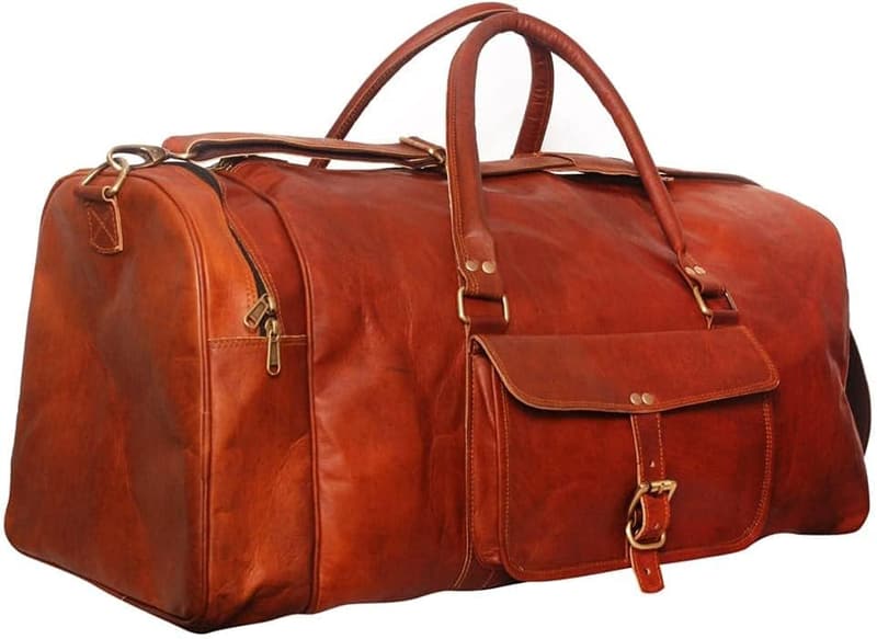 Brown Men's 21-Inch Travel Bag