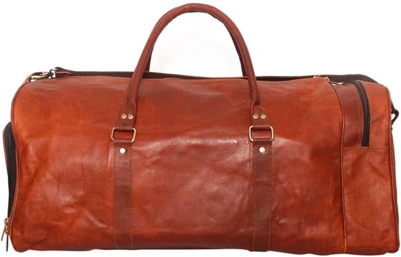Brown Men's 21-Inch Travel Bag