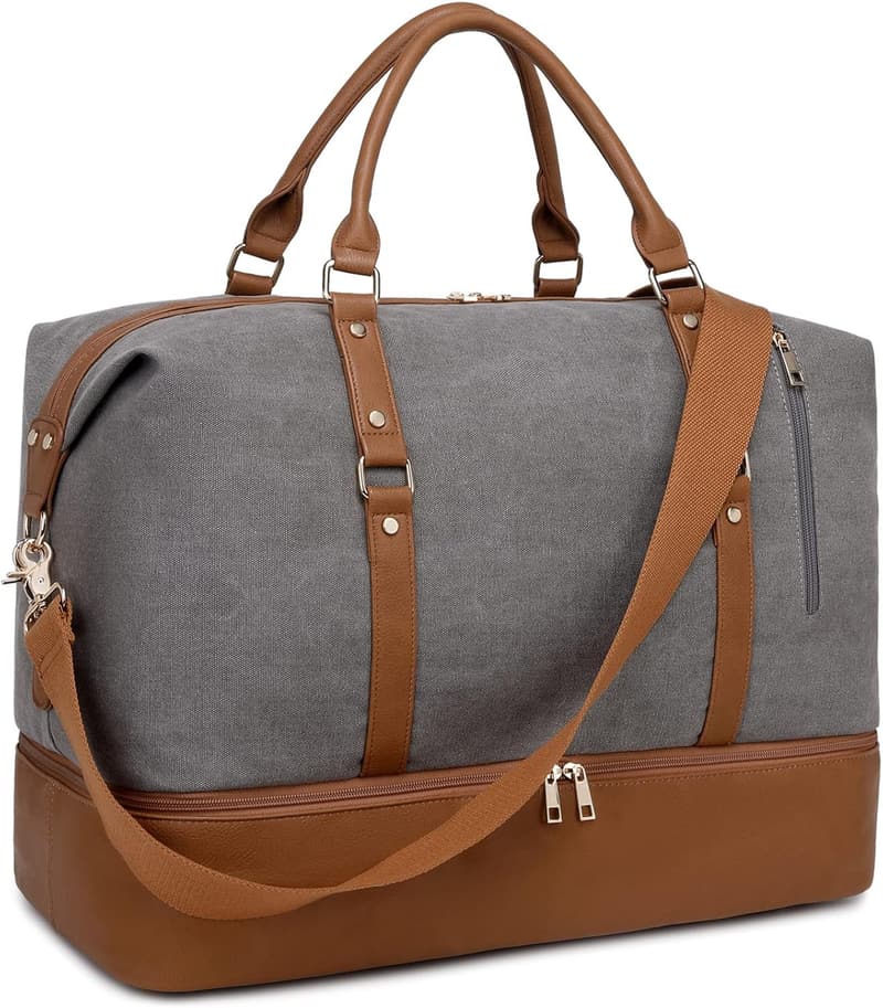 Oversized Weekend Travel Bag with Shoe Compartment