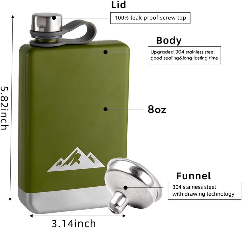 Father's Day 8oz Stainless Steel Hip Flask for Men