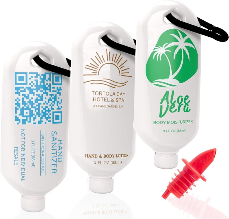 Travel-Friendly Hidden Flask Set - 3-Pack Discreet 4oz BPA-Free Bottles