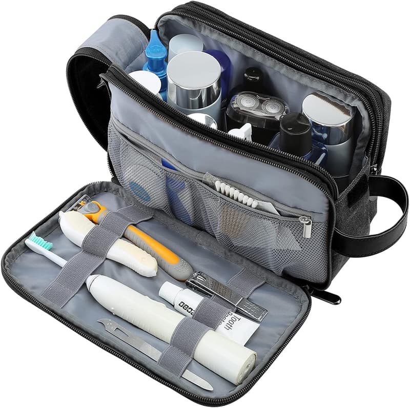 Men's Water-Resistant Canvas Dopp Kit Toiletry Bag