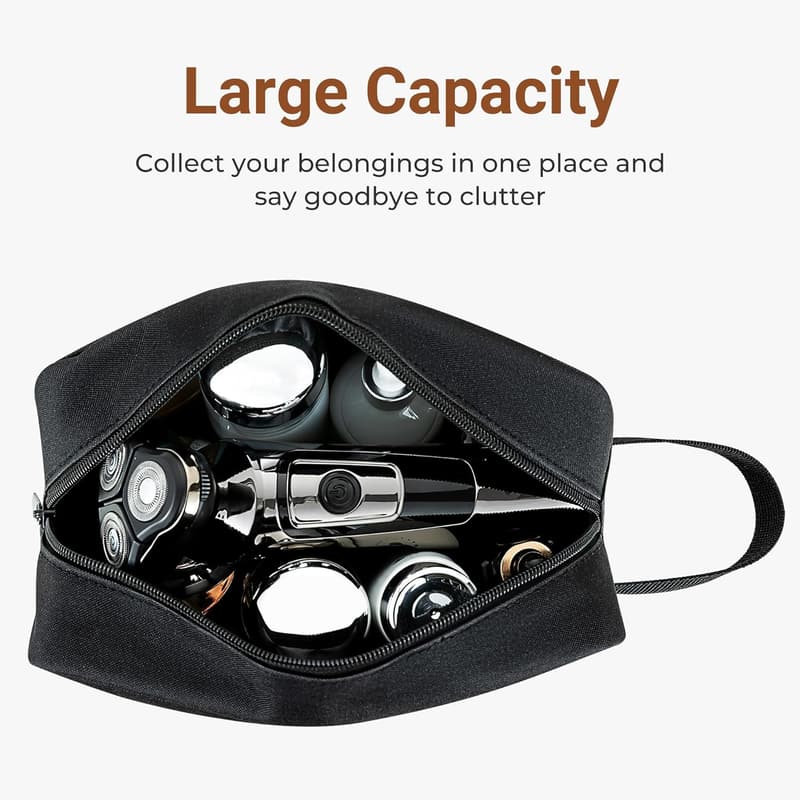 Portable Hanging Toiletry Bag for Travel - Black Organizer