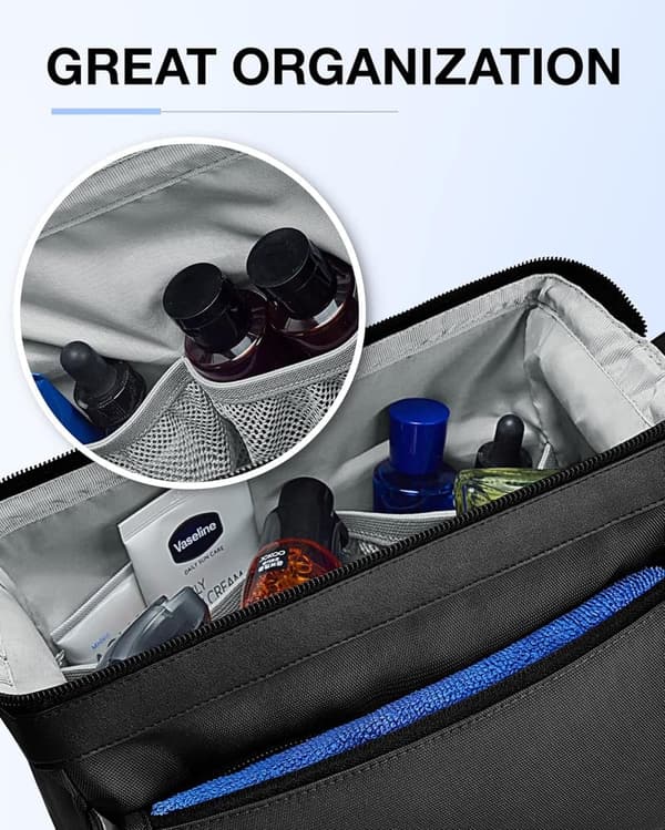 Men's Water-Resistant Dopp Kit - BAGSMART Toiletry Bag