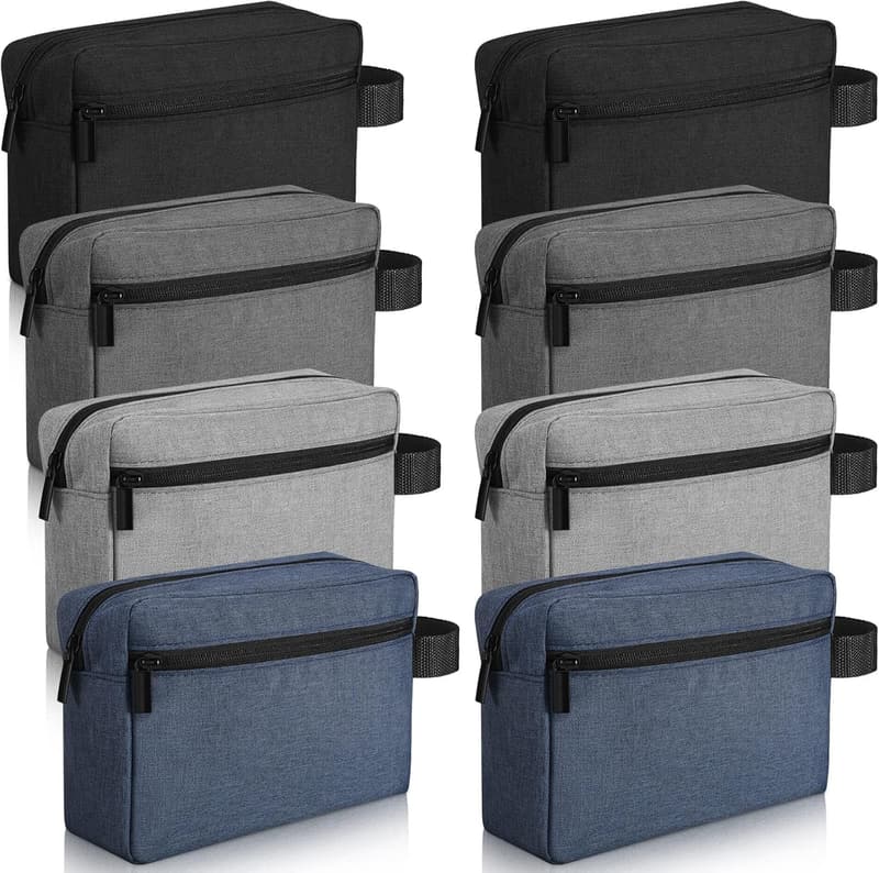 Men's Wedding Day Gifts: 8-Pc Waterproof Toiletry Bag Set