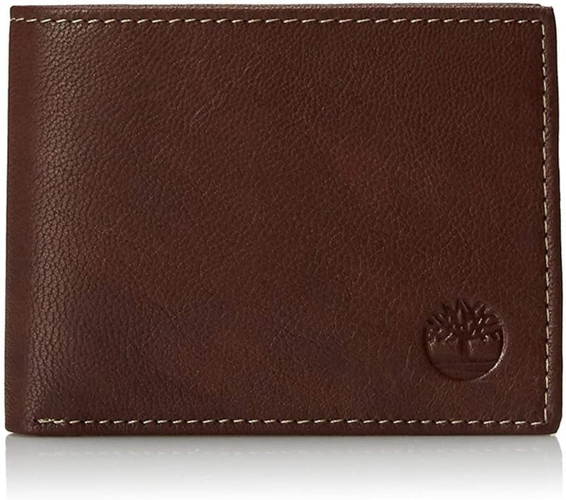 Brown Slimfold Leather Wallet for Men by Timberland