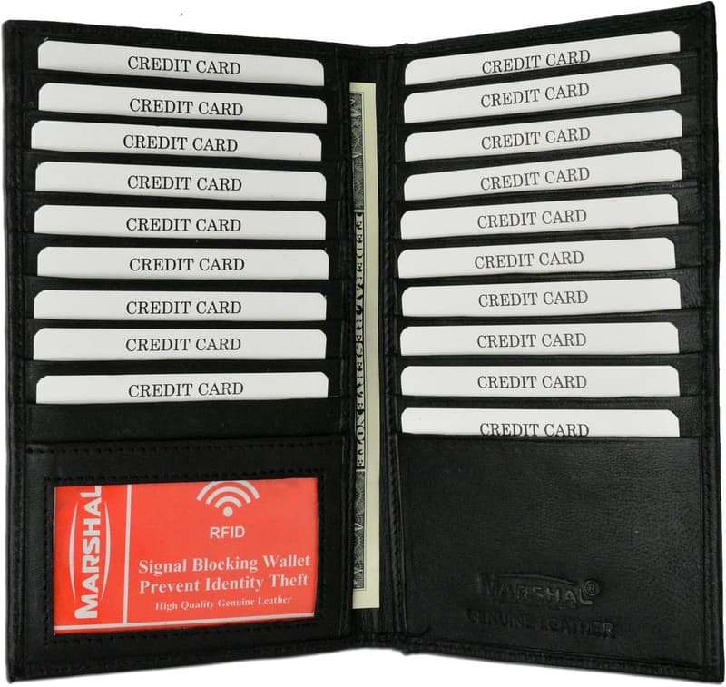 Genuine Leather RFID Blocking Bifold Wallet for Men & Women