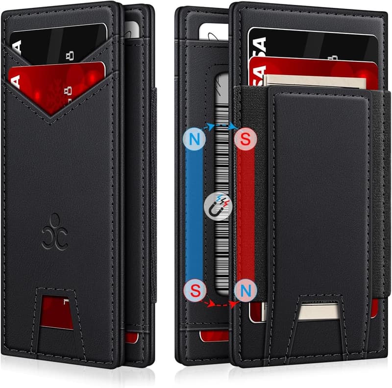 Slim RFID Blocking Leather Wallet for Men - Minimalist Design
