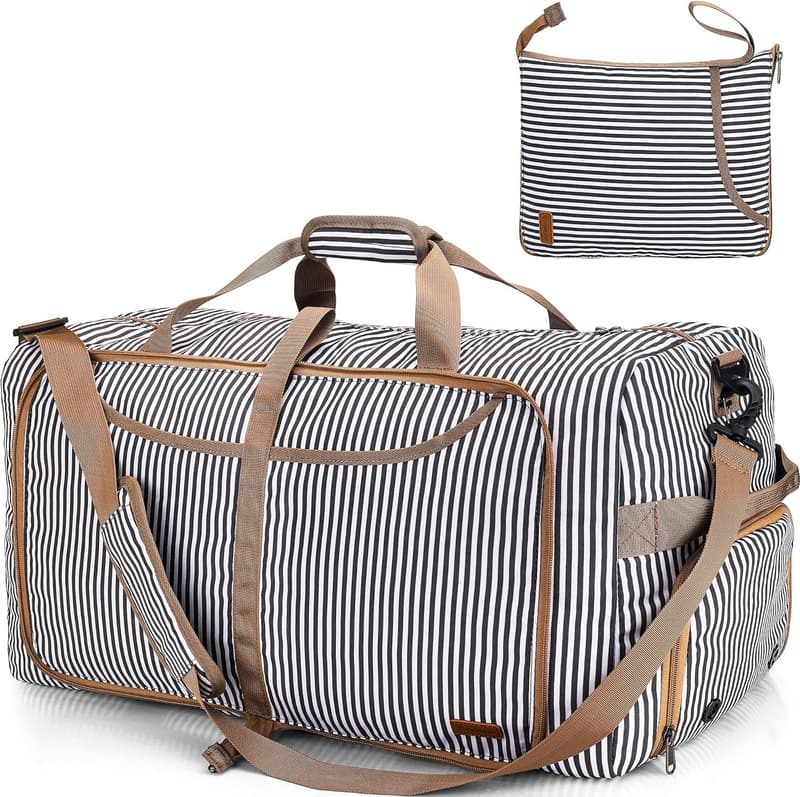 Large Waterproof Travel Duffle Bag with Shoe Compartment