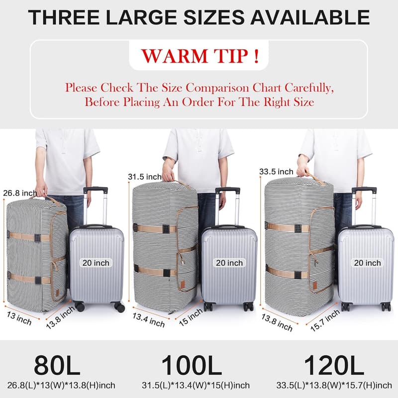 Large Waterproof Travel Duffle Bag with Shoe Compartment