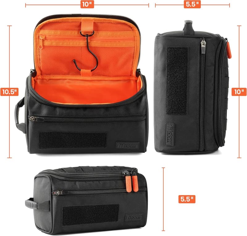 Travel Toiletry Bag for Men - Tactical Dopp Kit Organizer