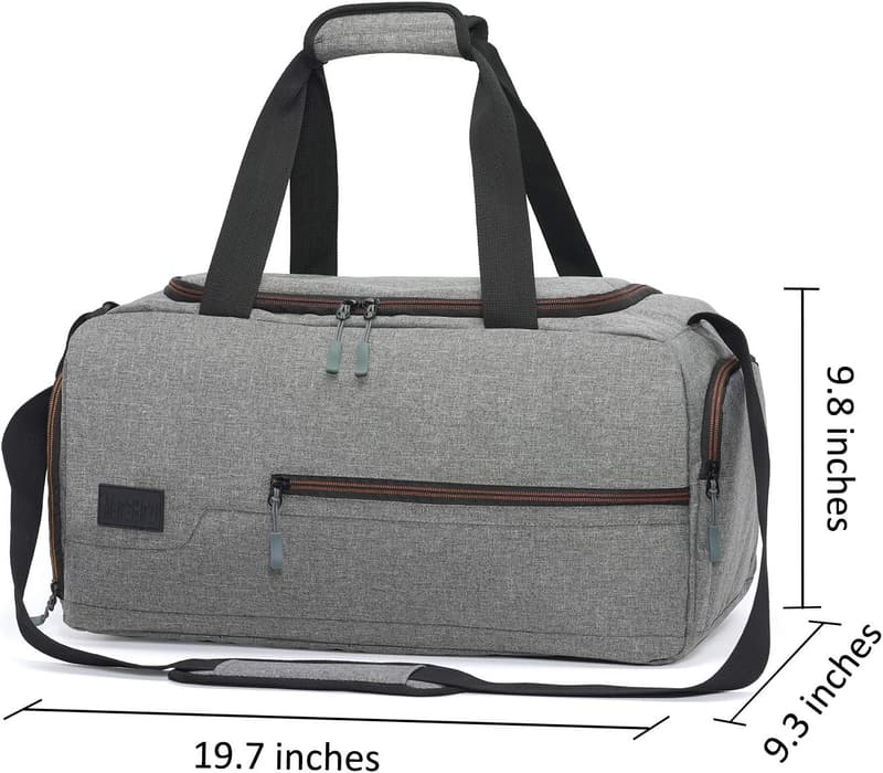 Water Resistant Weekender Duffel Bag with Shoe Compartment