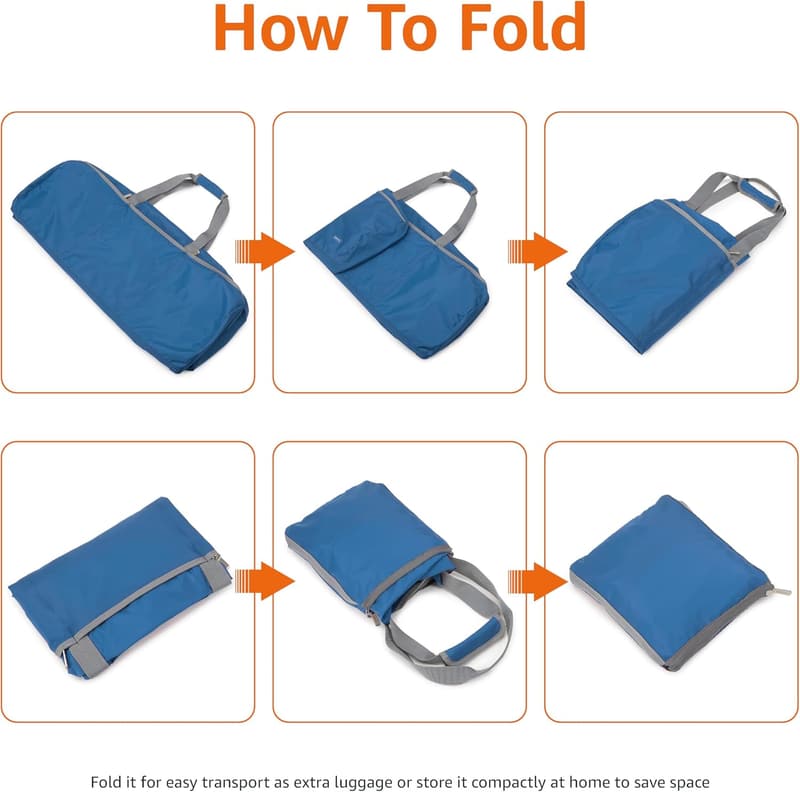 Extra Large Foldable Duffle Bag - Lightweight Durable Nylon