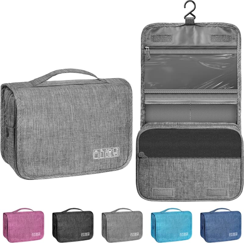 Waterproof Travel Toiletry Bag with Hanging Hook for All
