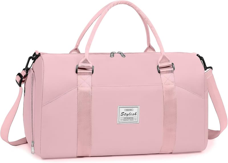 Travel Duffle Bag with Shoe Compartment for Women and Men