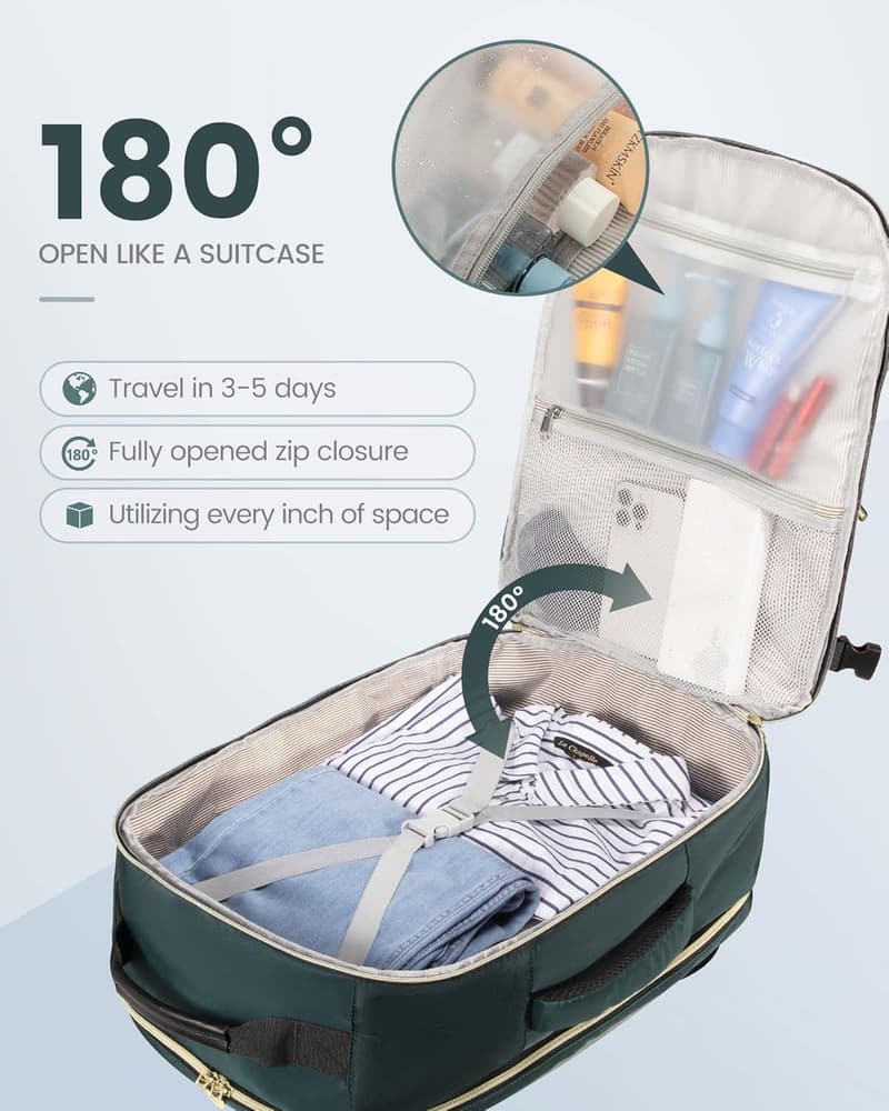 Travel Backpack for Men - 40L Waterproof, Flight Approved