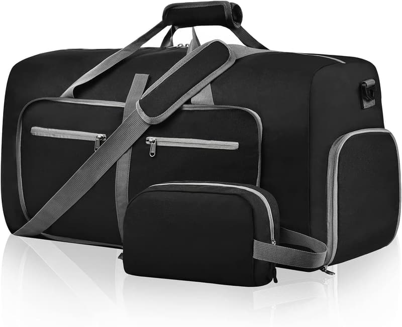 Waterproof Foldable Duffle Bag with Shoe Compartment for Travel