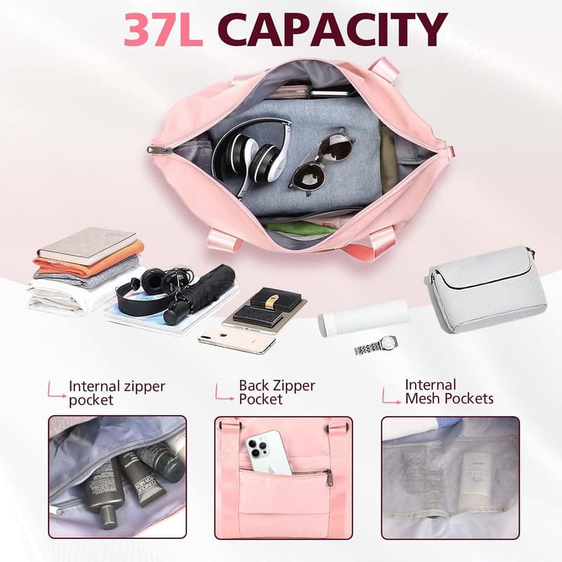 Waterproof Weekender Duffle Bag for Women & Men