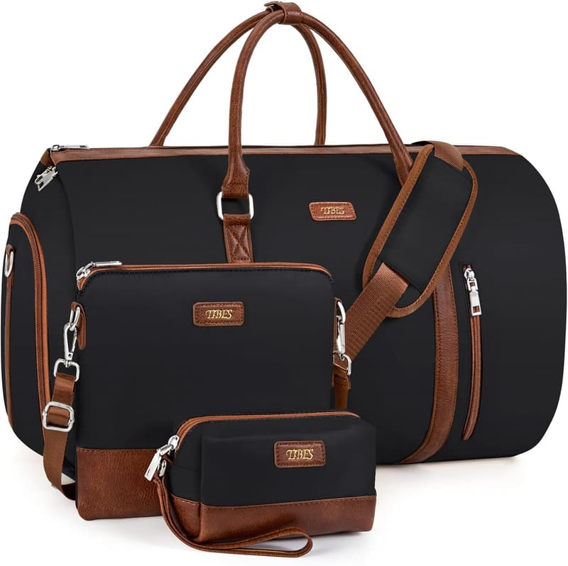 Travel Duffel Bag Set with Toiletry Bag - 2-in-1 Hanging Suitcase
